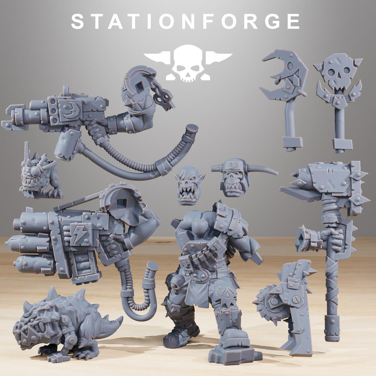 Orkaz BlackSkull Resin Miniature Figure alternate view 5