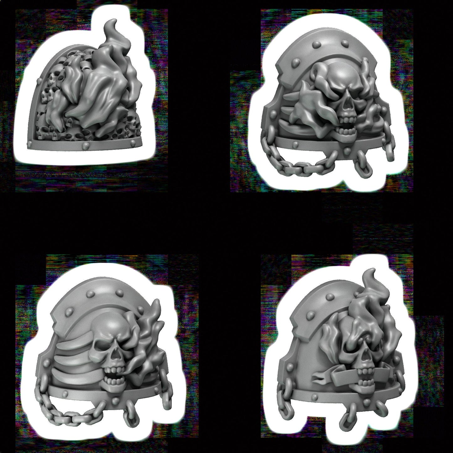 Cursed Legion Shoulderpads x16 Resin Upgrade Parts product image