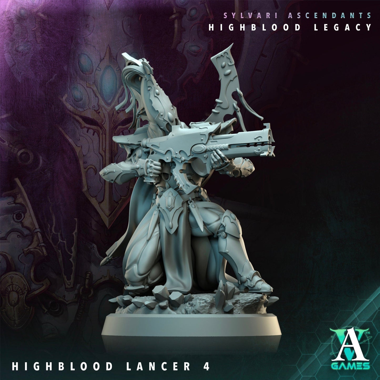 Highblood Lancer Resin Miniature Figure alternate view 5