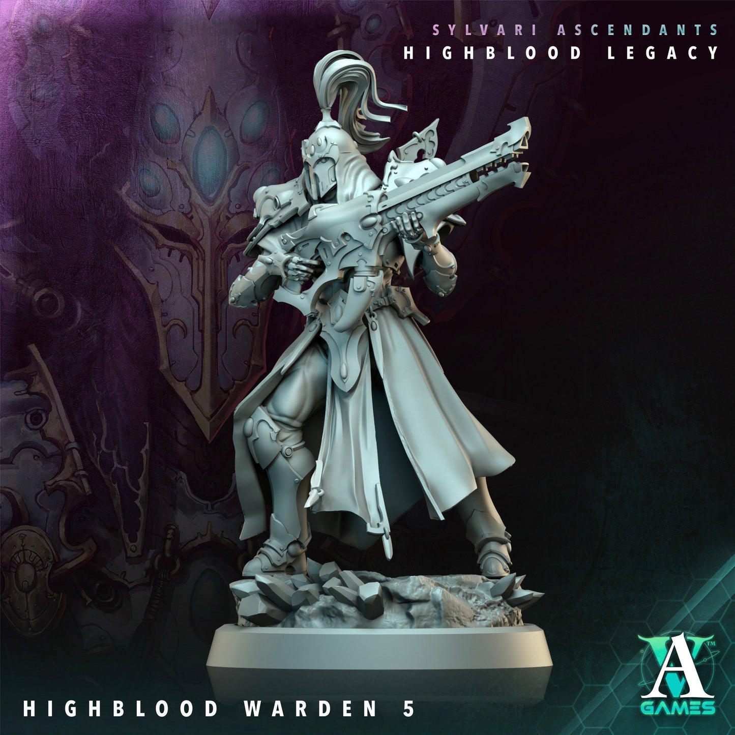 Highblood Warden Resin Miniature Figure alternate view 5