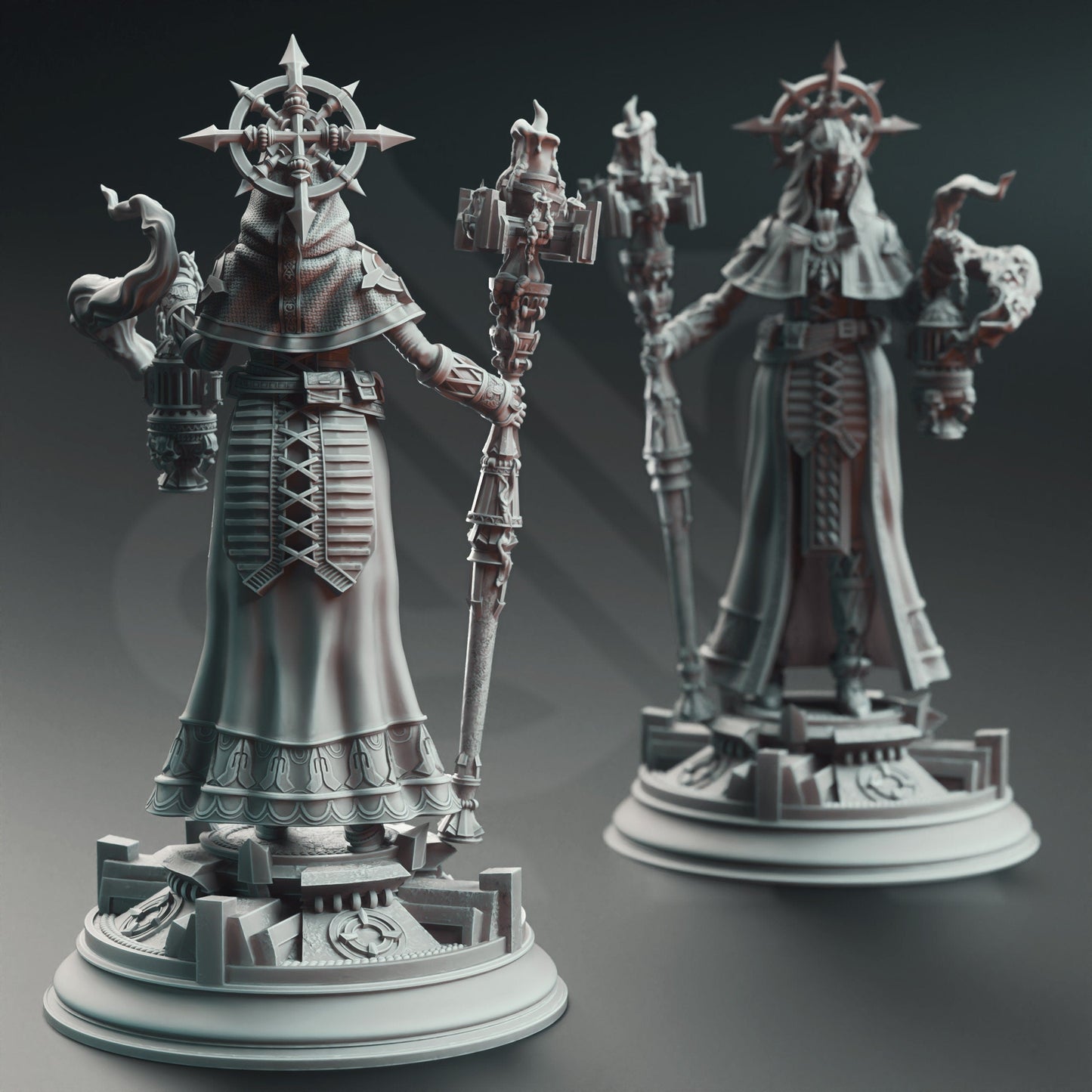 Maiden Cleric Resin Miniature Figure alternate view 3