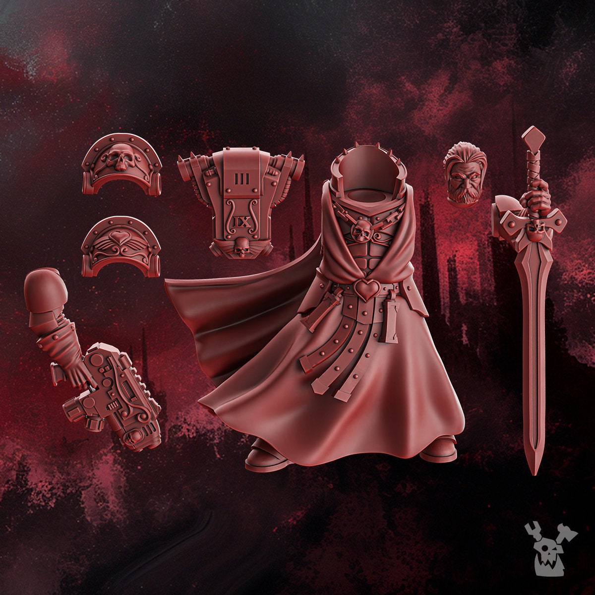 Mathias of the Crimson Wings Resin Miniature Figure alternate view 5