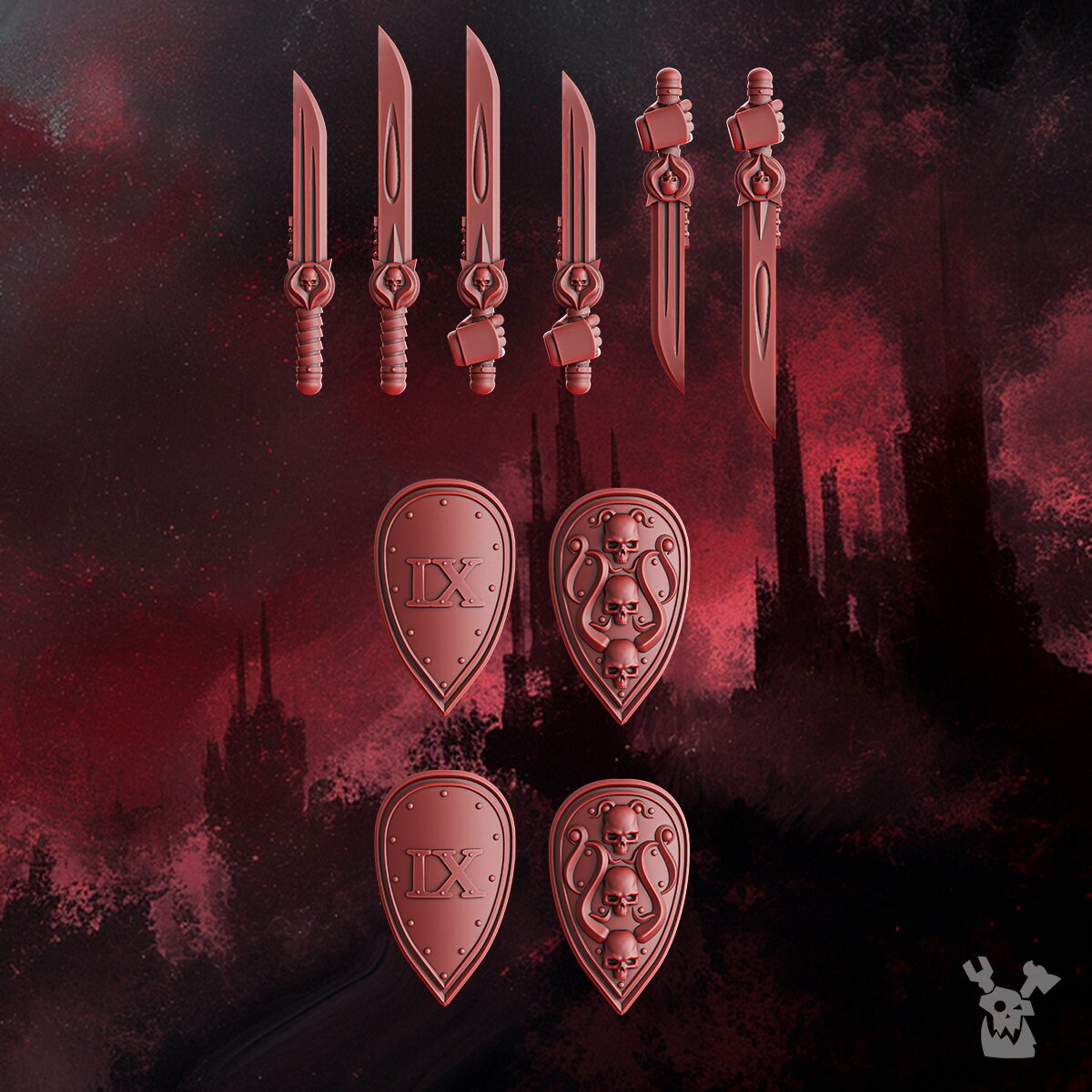 Crimson Wings Tactical Squad Resin Miniatures Set alternate view 5