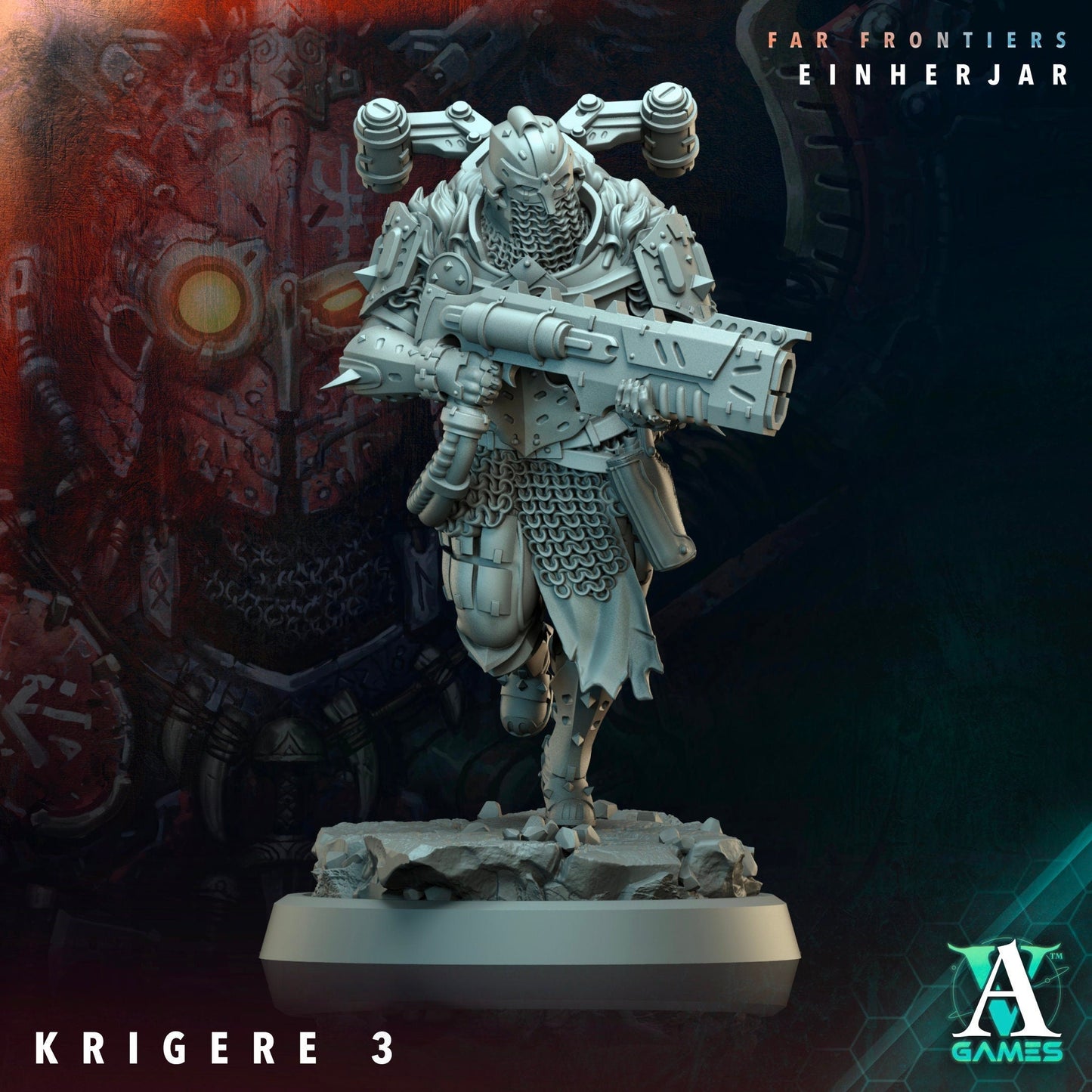 Krigere Resin Miniature Figure alternate view 5