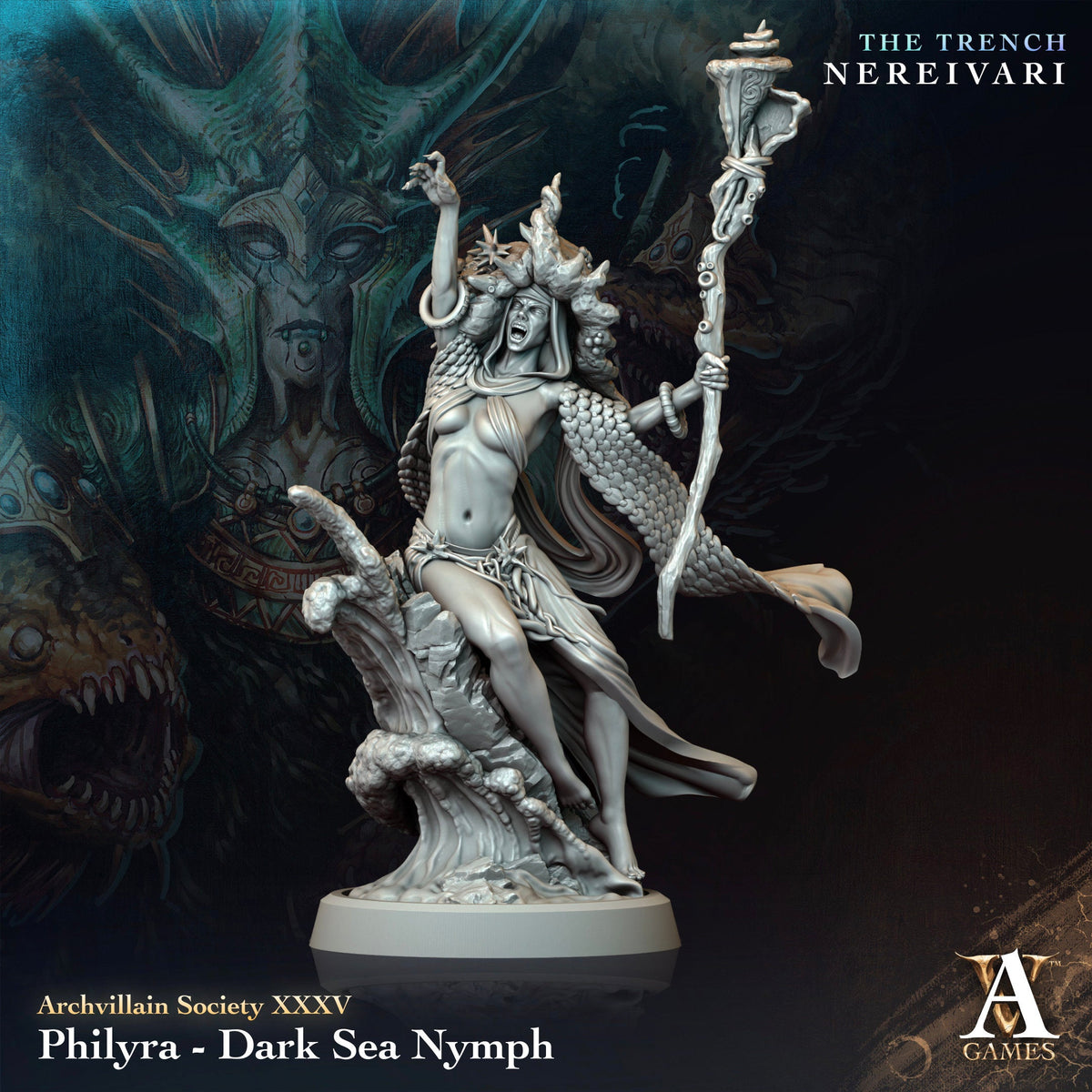 Dark Sea Nymph Resin Miniature Figure product image