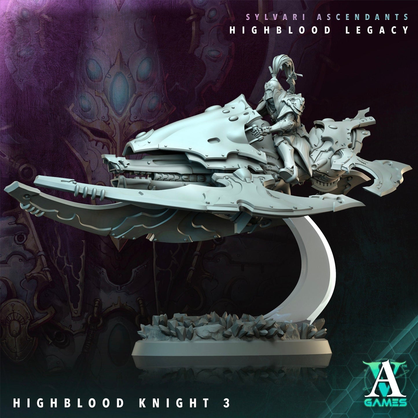 Highblood Knight Resin Miniature Figure alternate view 3