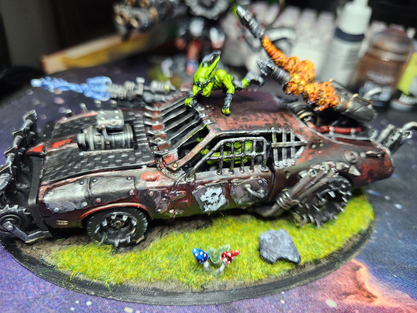 Ork Muscle Car Resin Miniature Figure alternate view 5