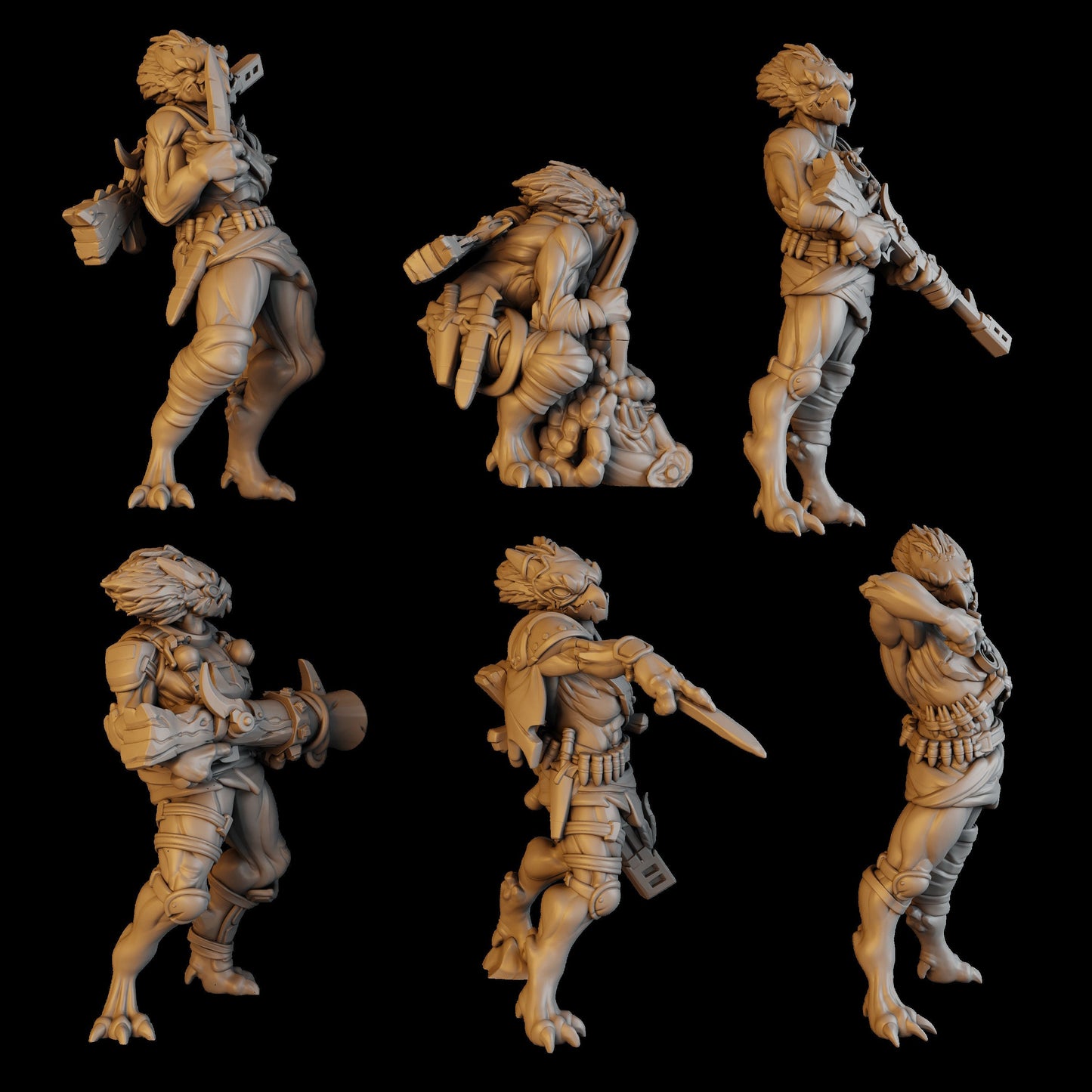 Anunnaki Tribe Hunters Resin Miniature Figure alternate view 5