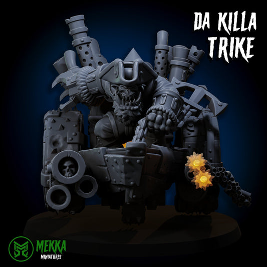 Ork Pirate Killa Trike Resin Miniature Figure alternate view 2