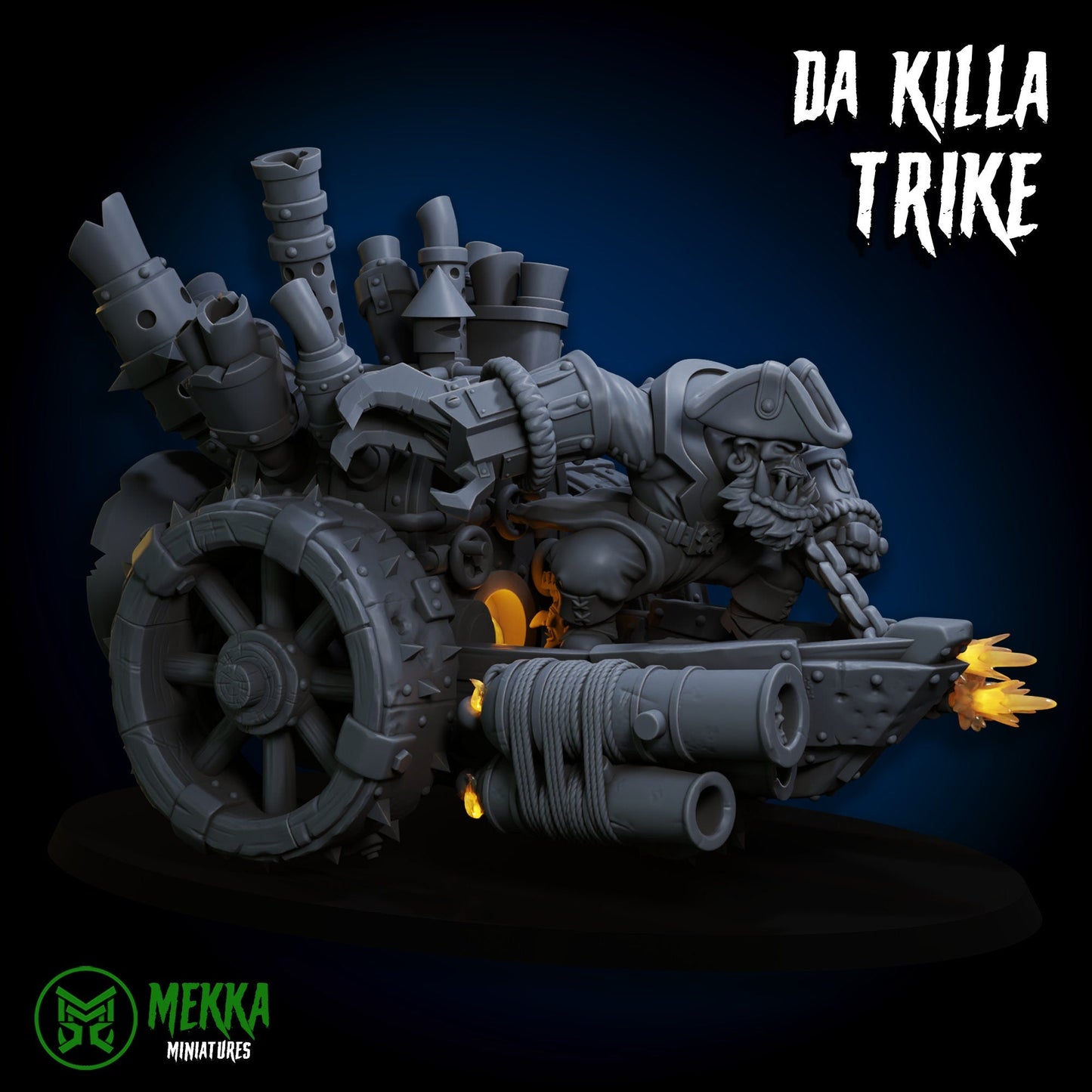 Ork Pirate Killa Trike Resin Miniature Figure alternate view 3