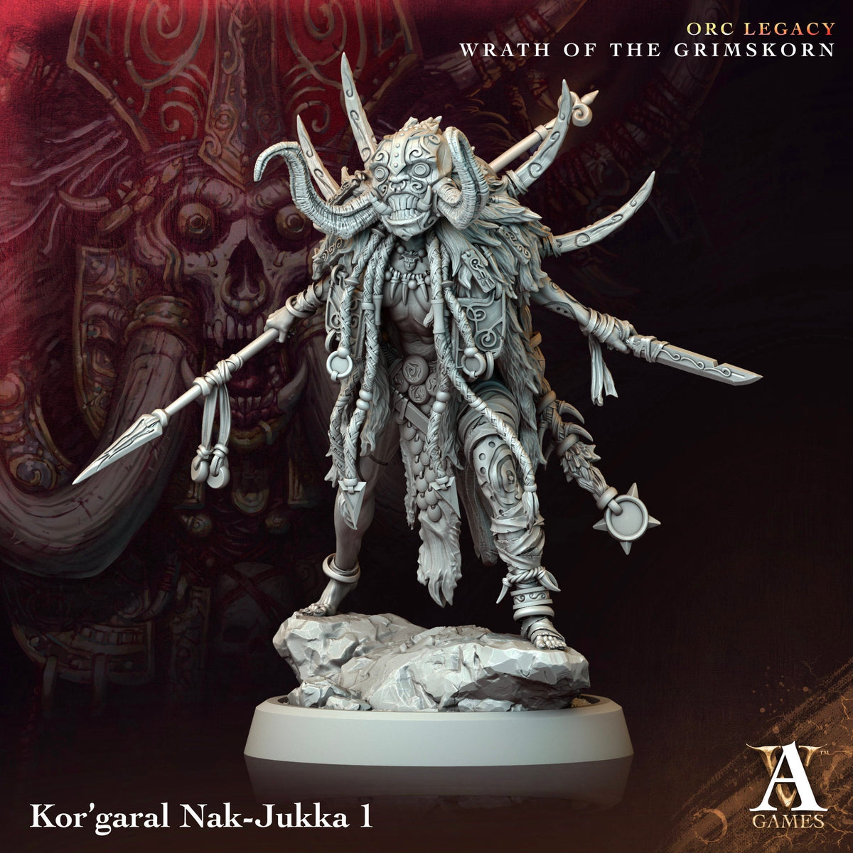 Kor'Garal Nak-Jukka Resin Miniature Figure alternate view 4