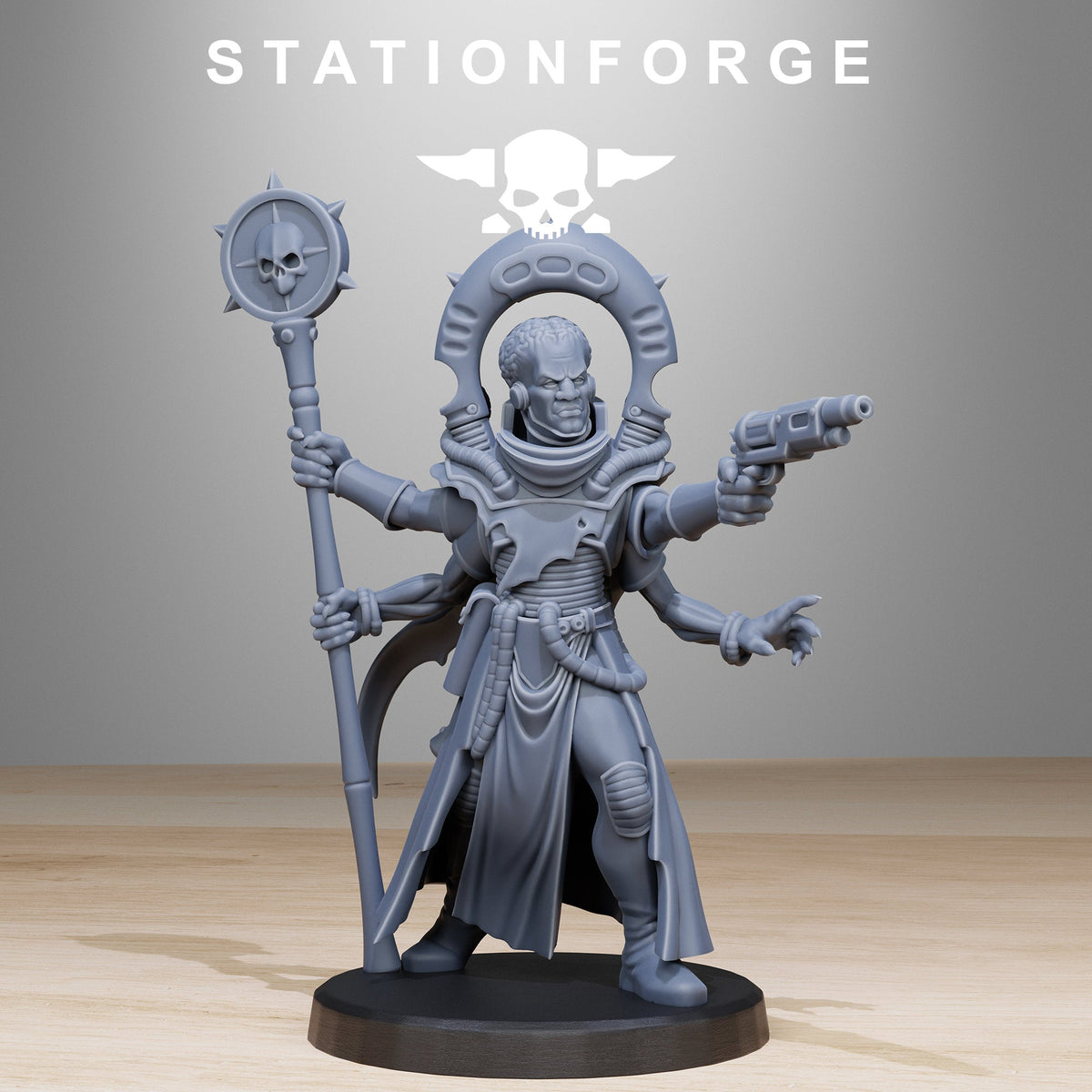 Xentari Cultist Resin Miniature Figure alternate view 4