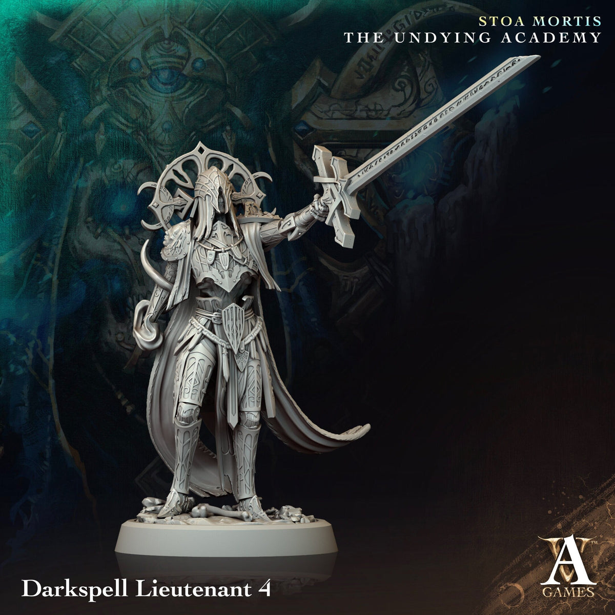 Darkspell Lieutenant Resin Miniature Figure alternate view 4