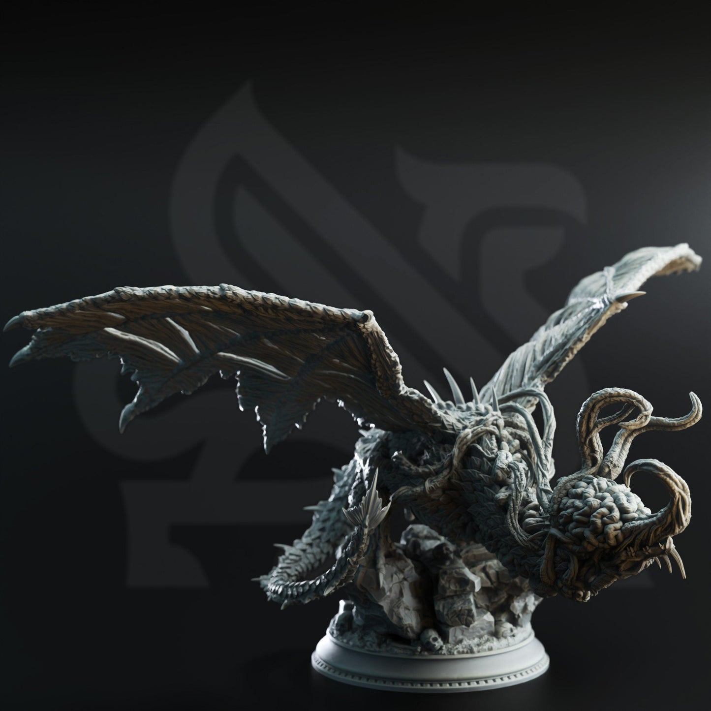 Eldritch Flayed Dragon Resin Boss Miniature alternate view 4