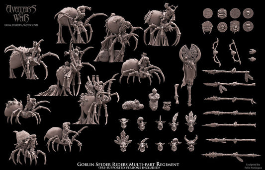 Goblin Spider Riders Resin Miniature Figure alternate view 2
