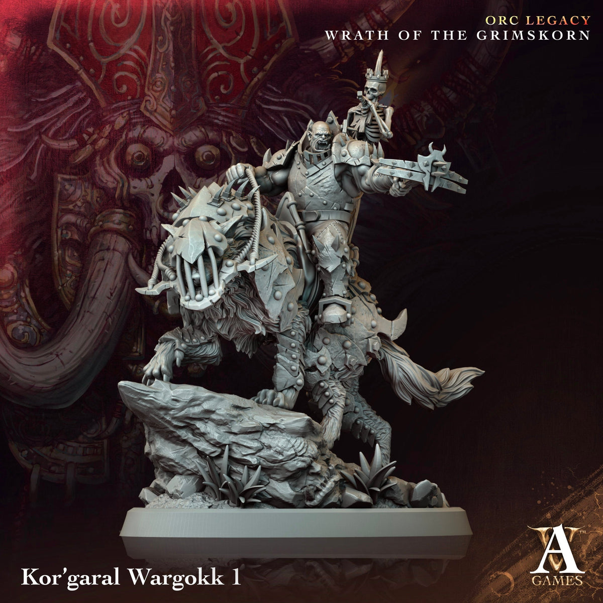 Kor'Garal Wargokk Resin Miniature Figure alternate view 4