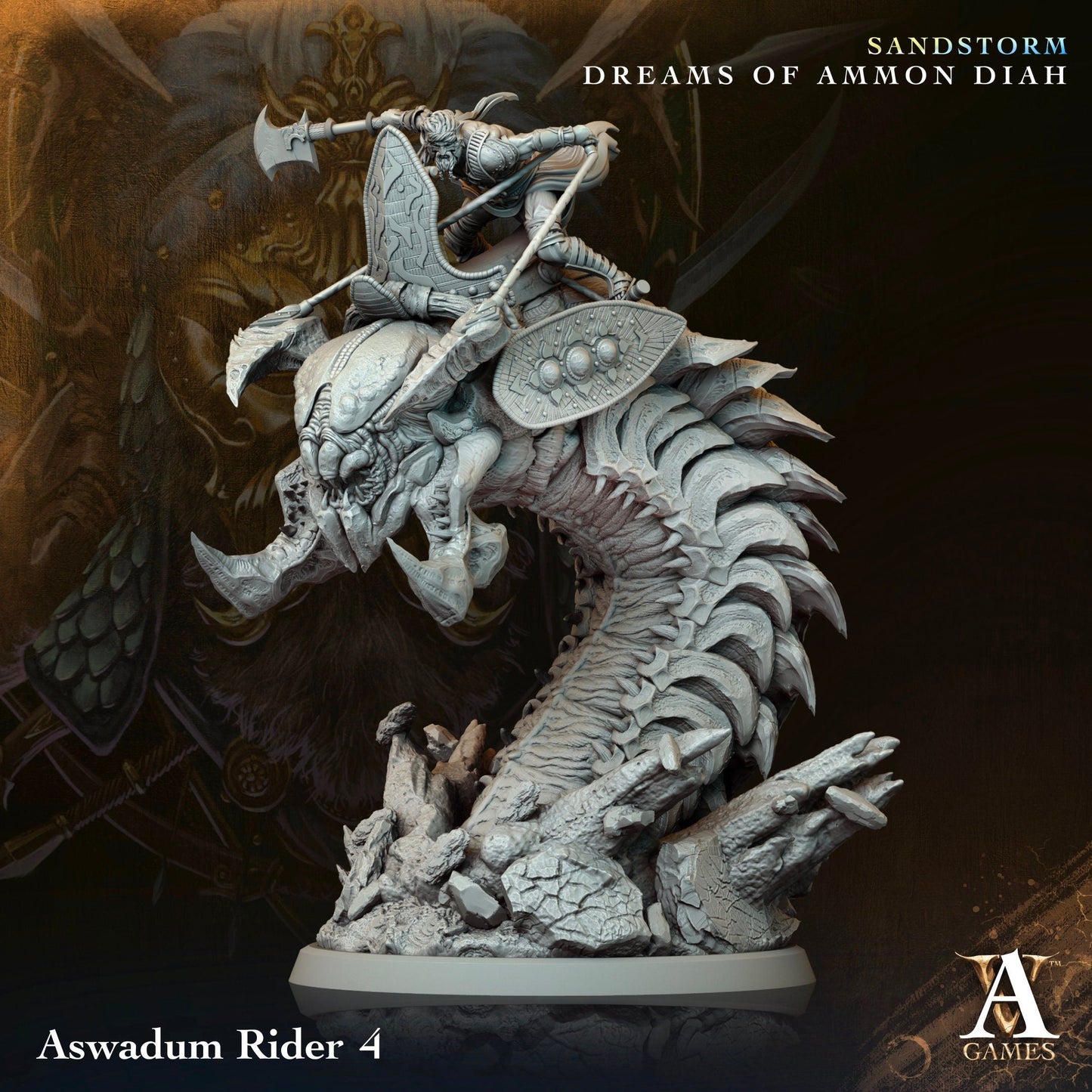 Aswadum Rider Resin Miniature Figure alternate view 4