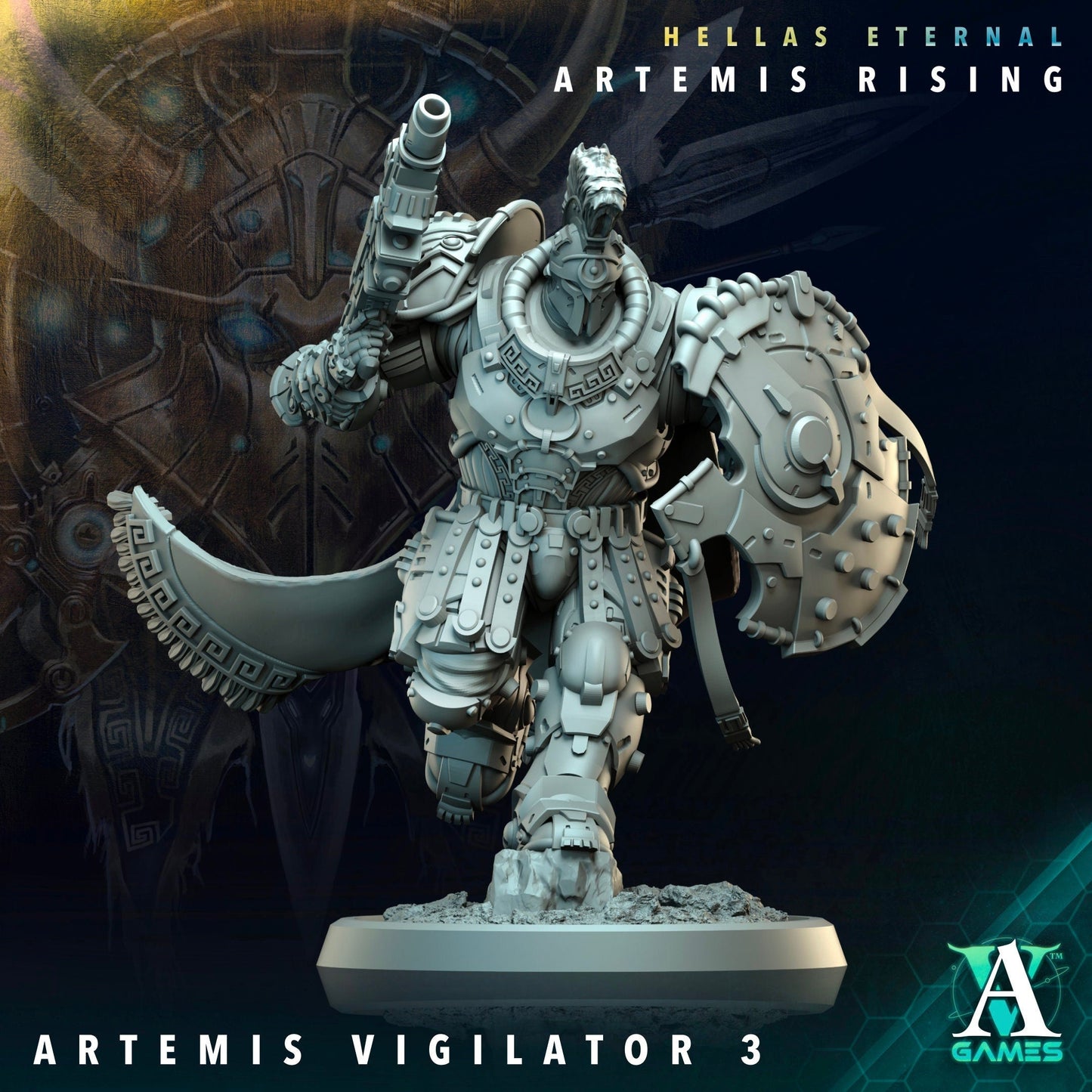 Artemis Vigilator Resin Miniature Figure alternate view 3
