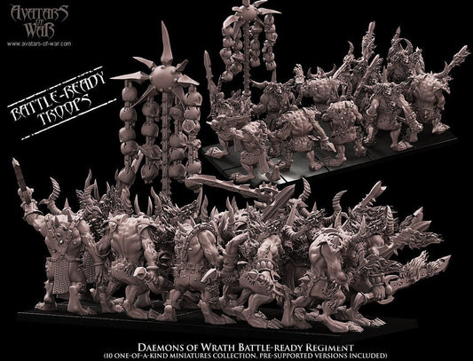 Daemons of Wrath Regiment Resin Miniatures Regiment alternate view 2