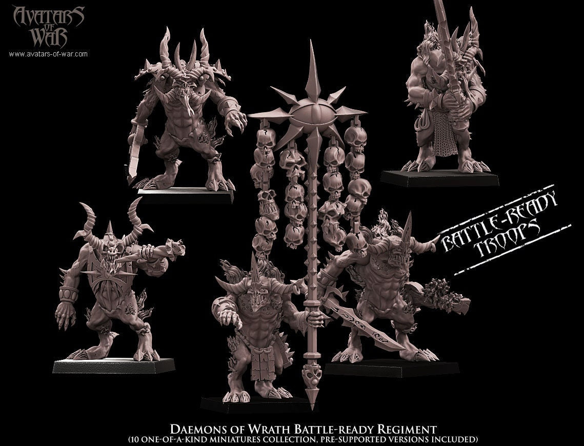 Daemons of Wrath Regiment Resin Miniatures Regiment alternate view 5