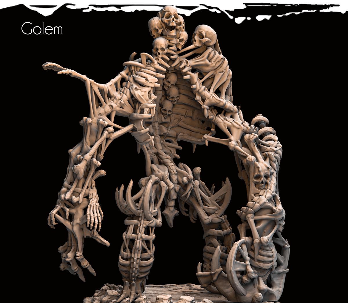 Skeletal Golem Resin Miniature Figure product image