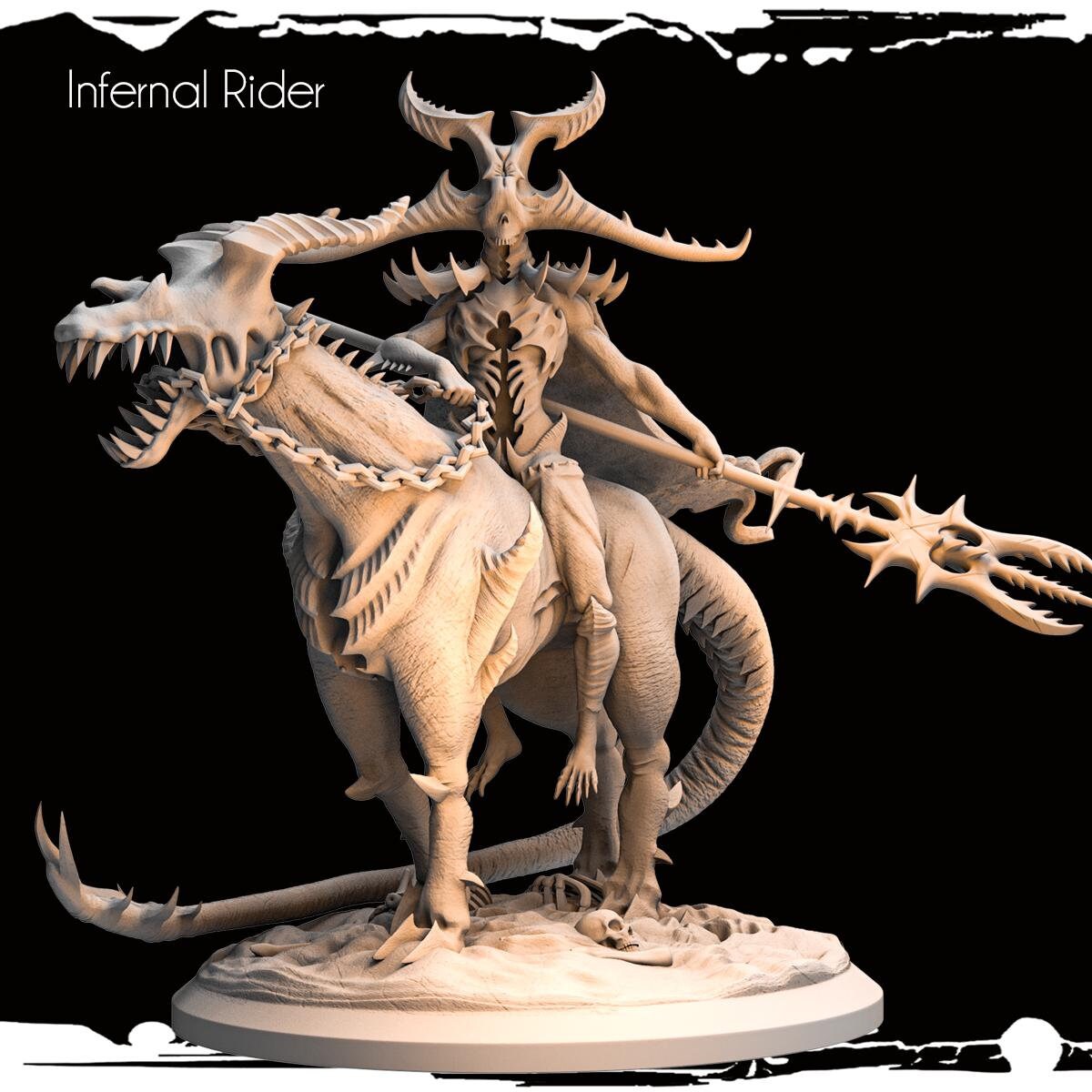 Infernal Rider Resin Miniature Figure product image