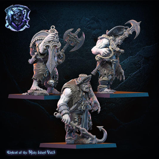 Undead Pirate Ogre Regiment Resin Miniatures Regiment alternate view 2
