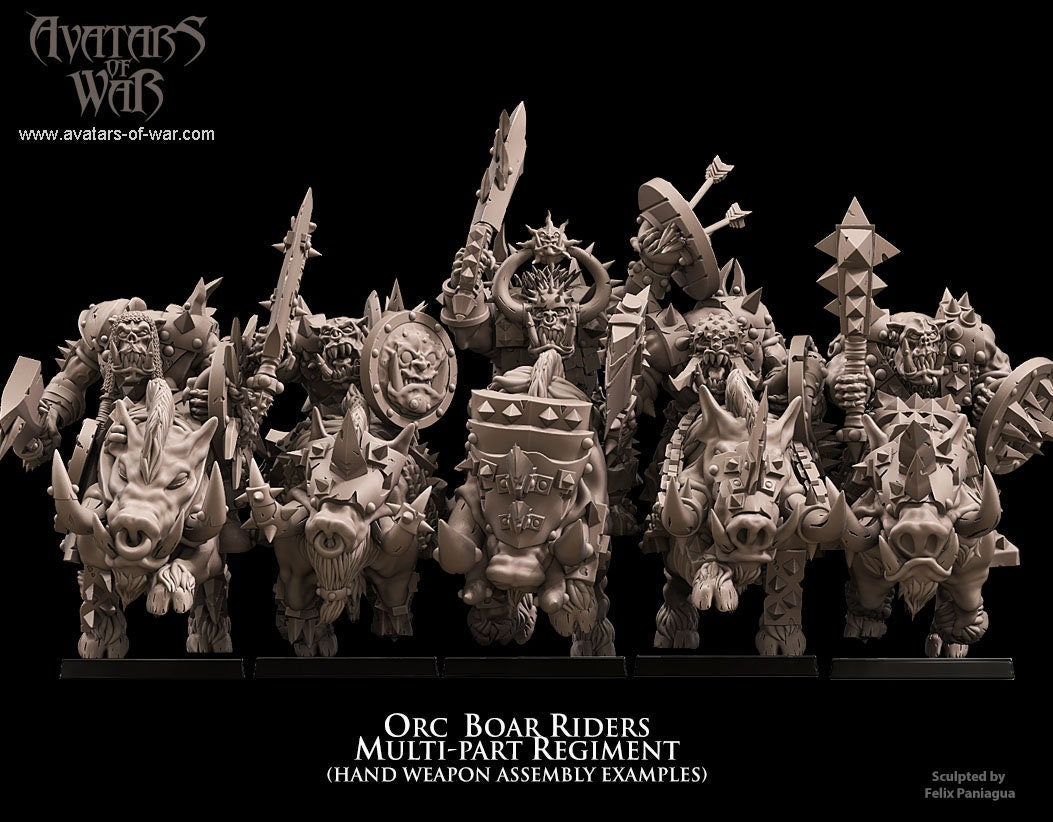 Orc Boar Rider Regiment Resin Miniatures Regiment alternate view 5