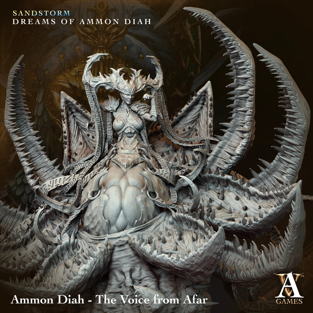 Ammon Diah - The Voice from Afar Resin Miniature Figure alternate view 2