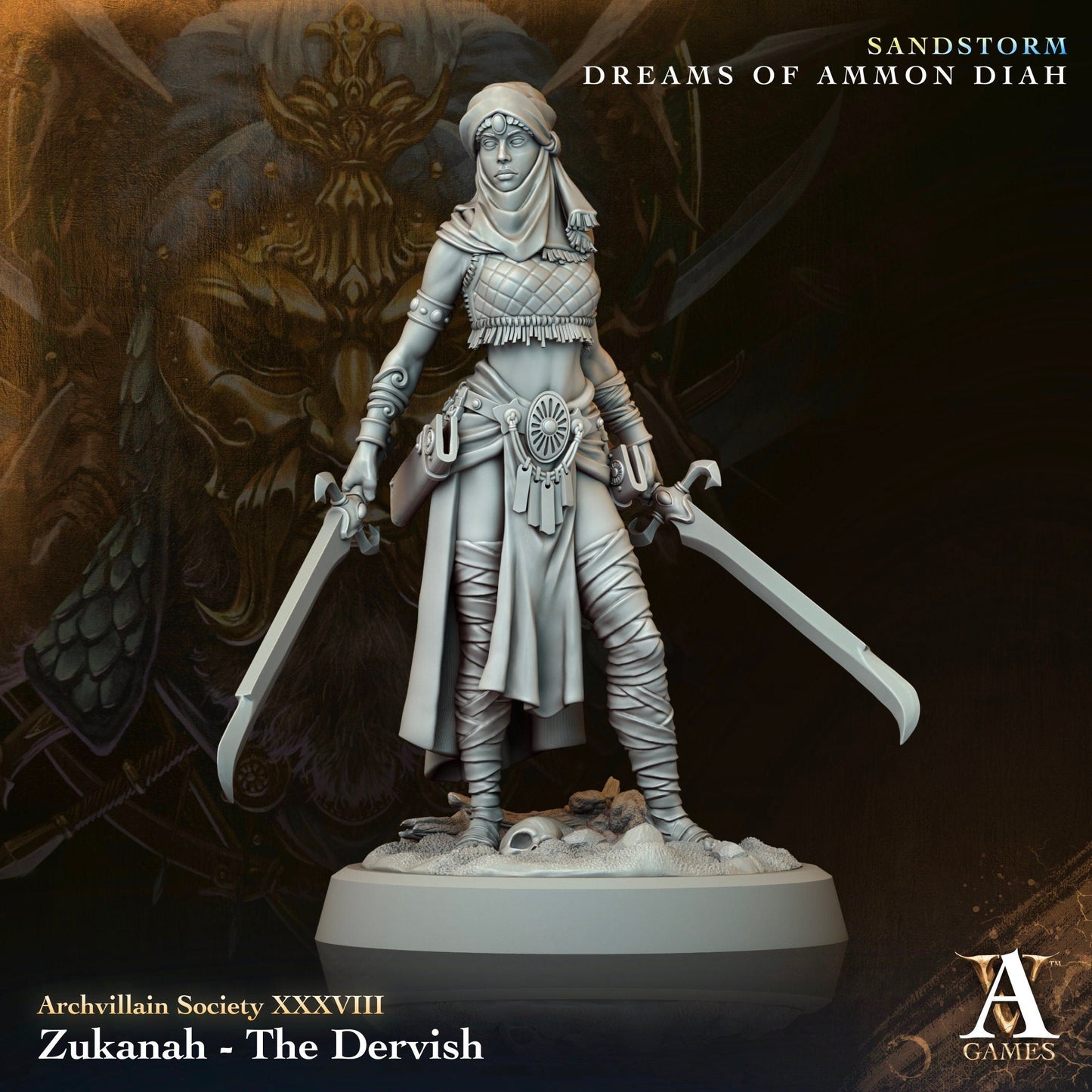 Zukanah - The Dervish Resin Miniature Figure product image