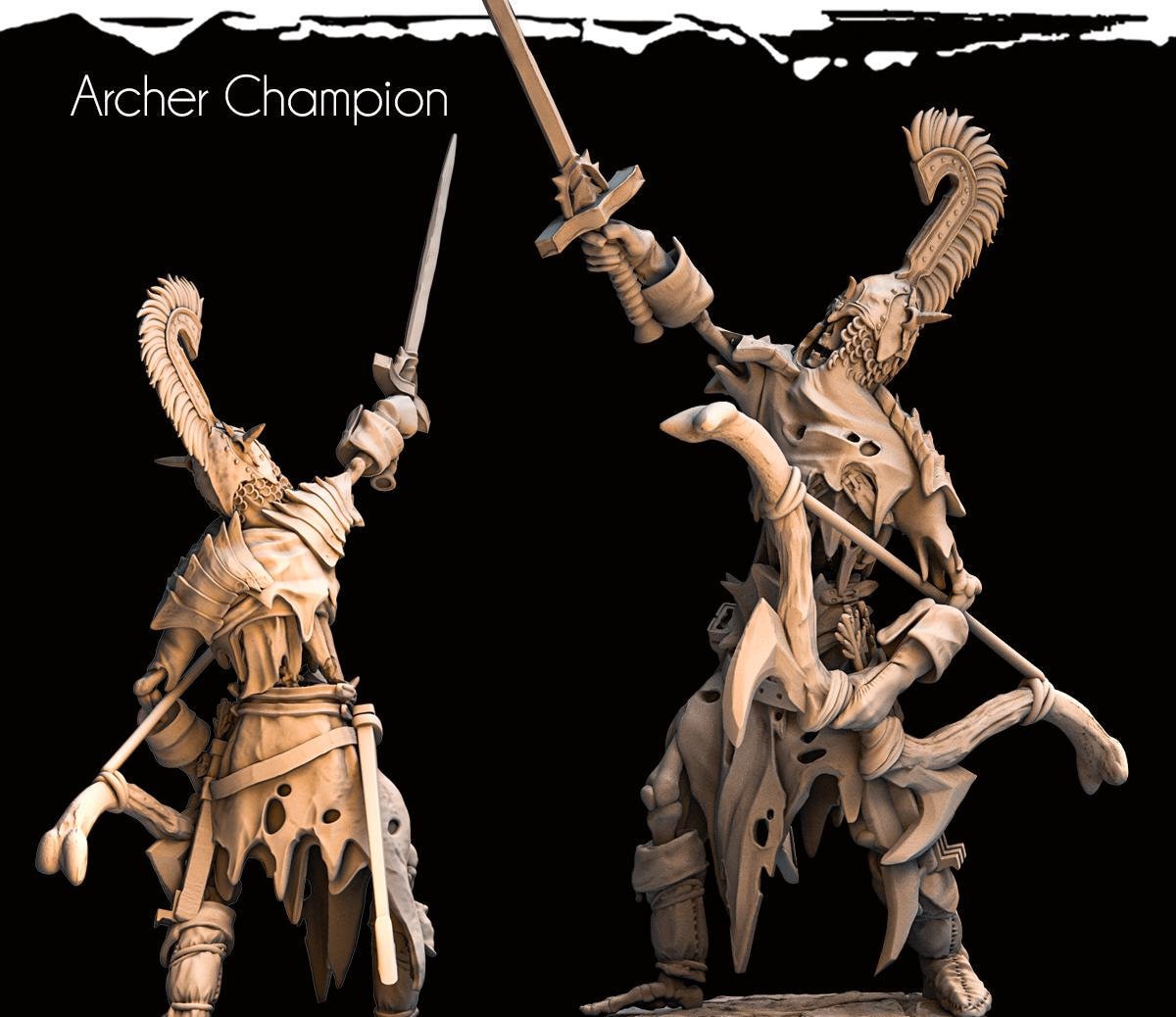 Archer Champion Resin Miniature Figure product image