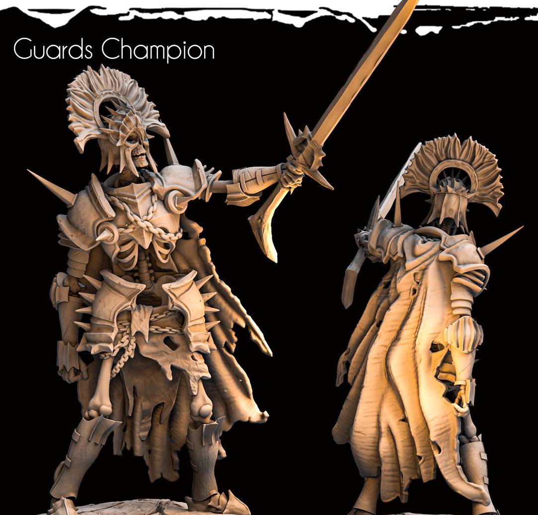 Skeletal Champion of the Guard Resin Miniature Figure product image