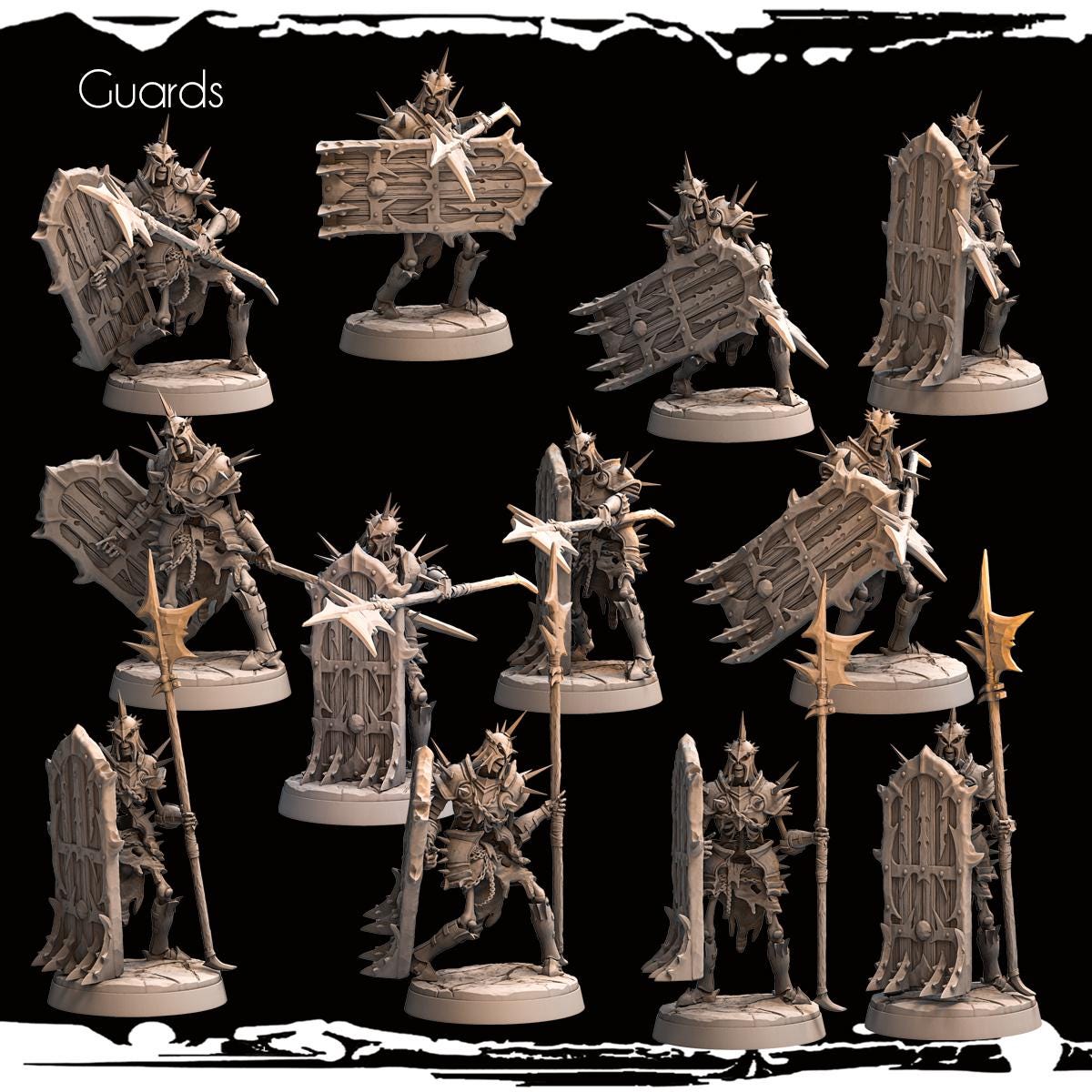 Skeletal Guards Resin Miniature Figure product image