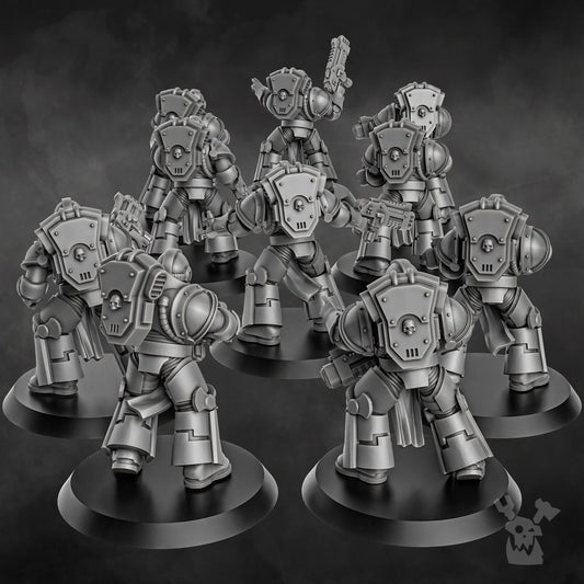 Space Knight Pulsarum Squad Resin Miniatures Set alternate view 2