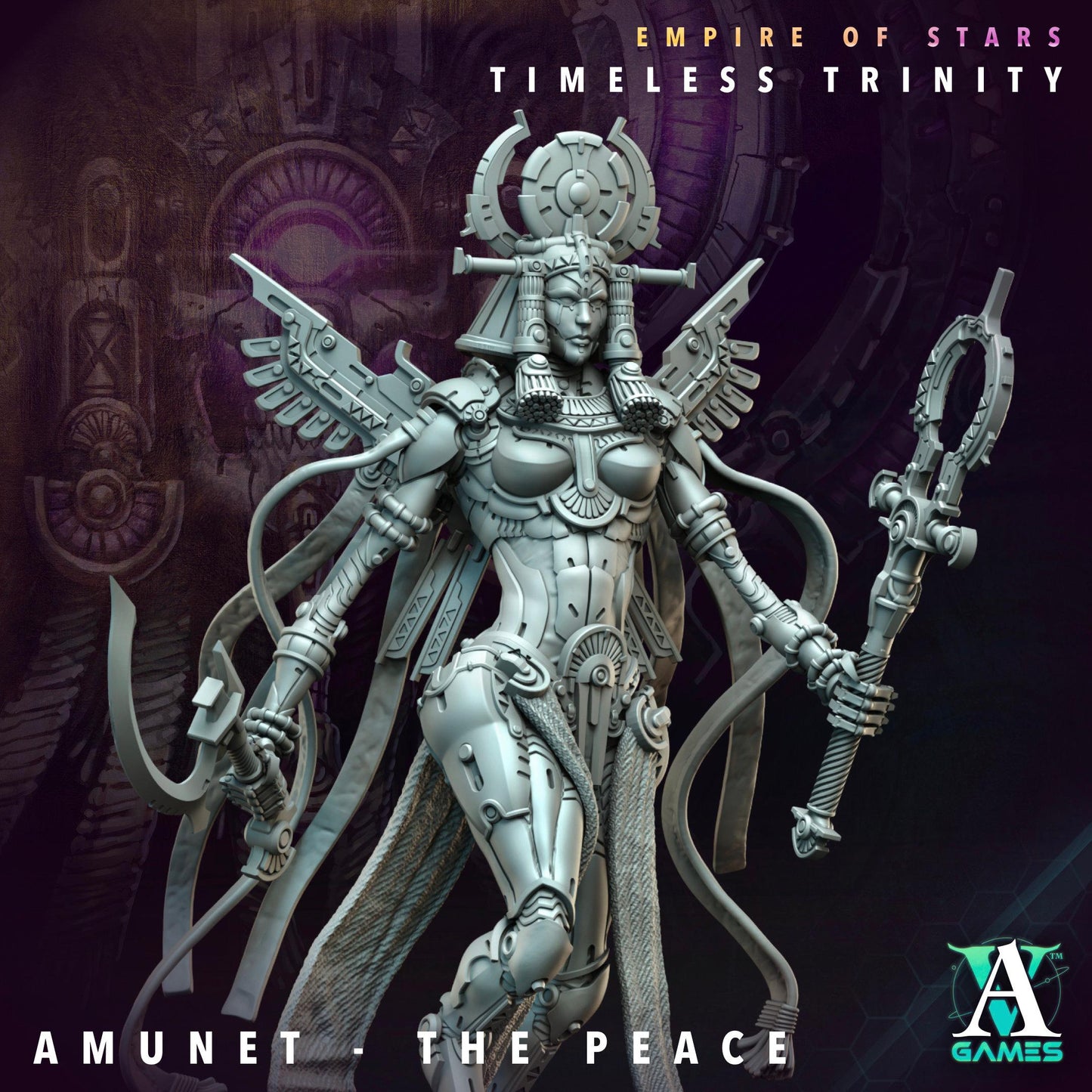 Amunet - The Peace Resin Miniature Figure alternate view 2