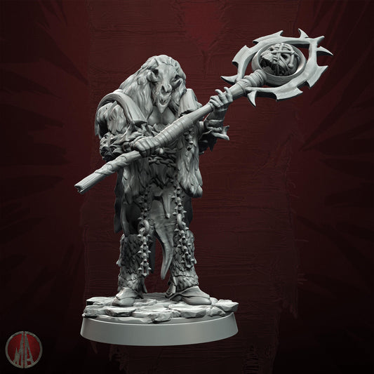 Orc Shaman Resin Miniature Figure - Monolith Arts alternate view 2