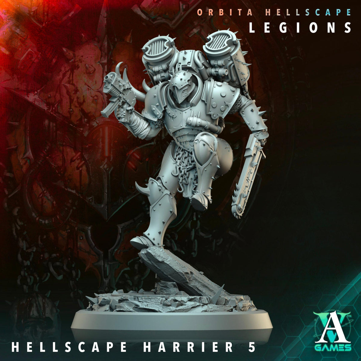 Hellscape Harrier Resin Miniatures Set alternate view 5