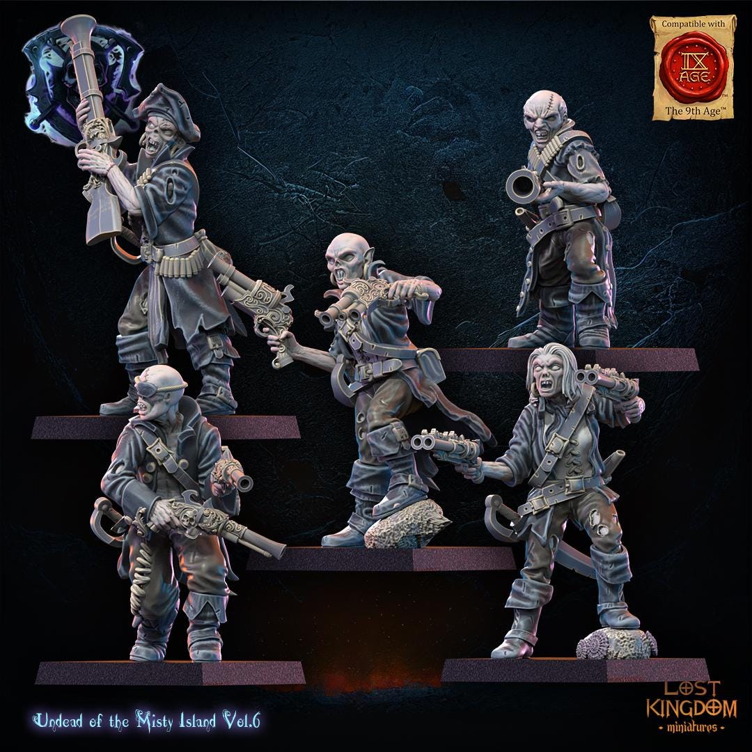 Undead Pirate Regiment Resin Miniatures Regiment alternate view 5