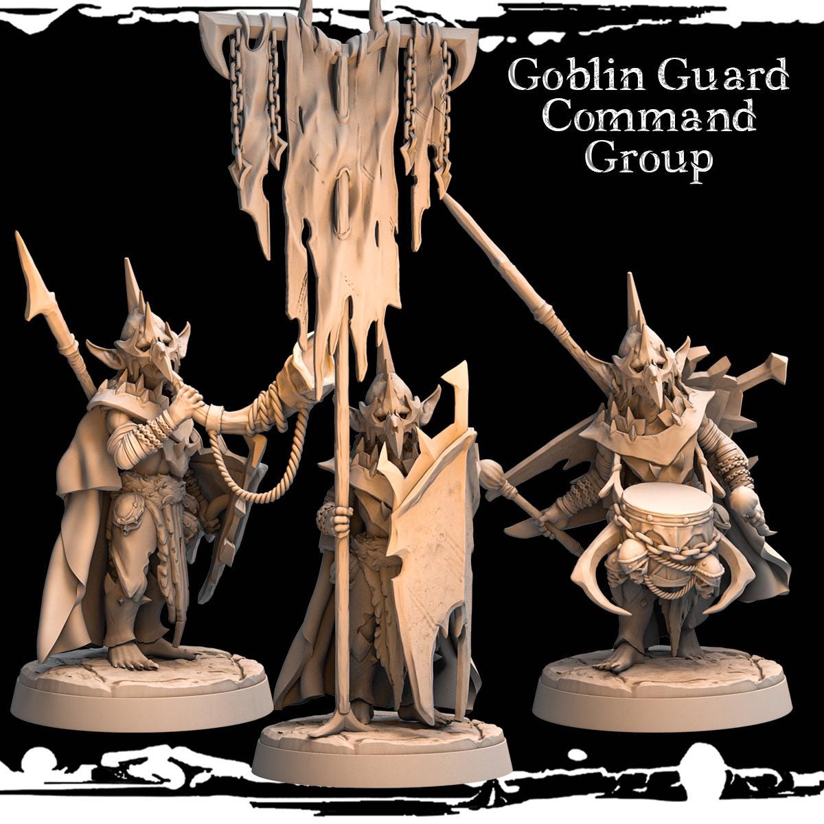 Orc Greenskin Command Group Resin Miniature Figure product image