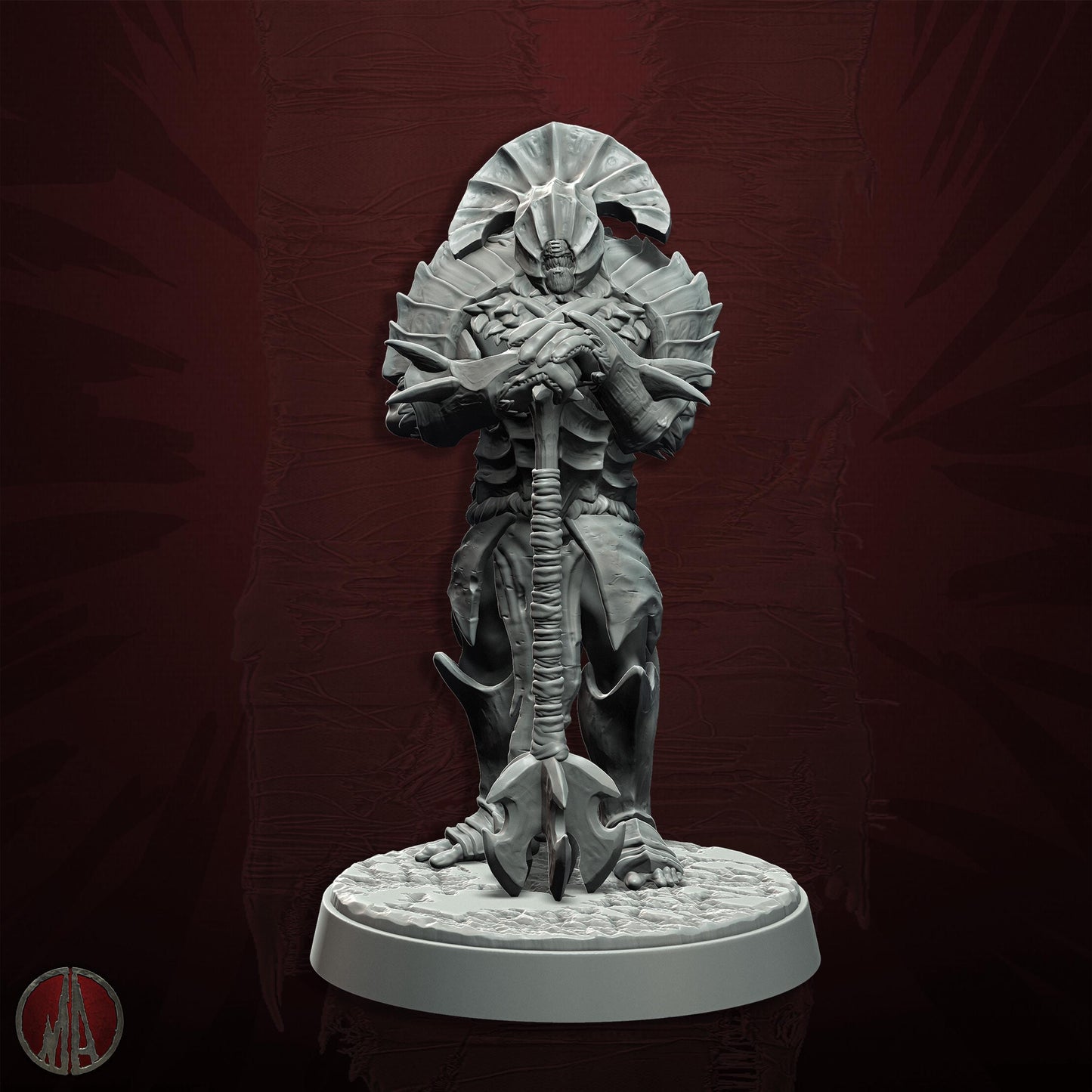 Orc Hornblowers Resin Miniature Figure alternate view 2