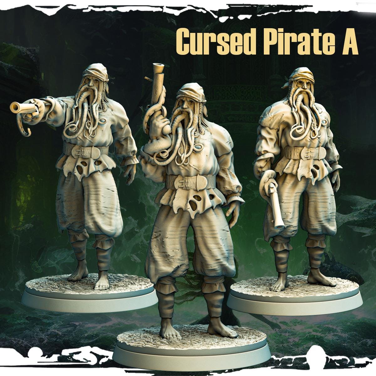 Cursed Pirates Resin Miniature Figure product image