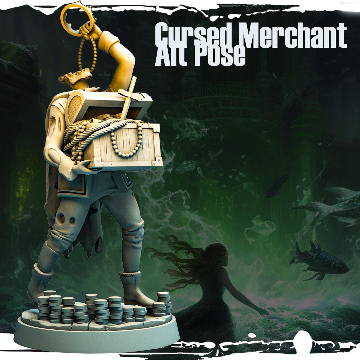 Cursed Merchant Resin Miniature Figure product image