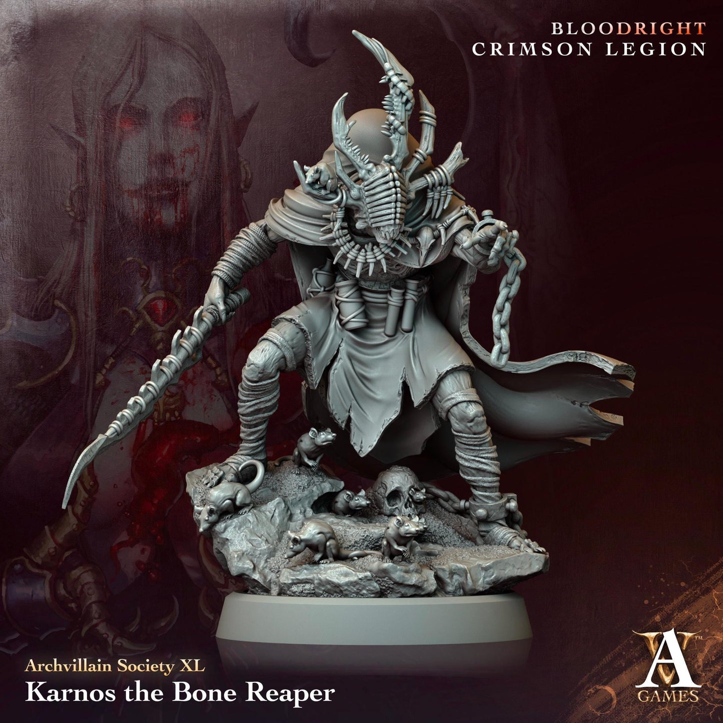 Karnos the Bone Reaper Resin Miniature Figure product image