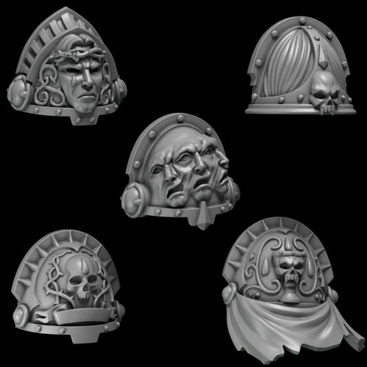 Crimson Lords Shoulderpads x10 Resin Upgrade Parts alternate view 2