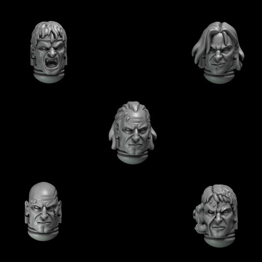 Crimson Lords Heads x10 Resin Upgrade Parts alternate view 2