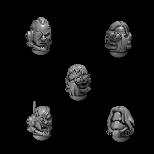 Crimson Lords Tactical Heads x10 Resin Upgrade Parts alternate view 2