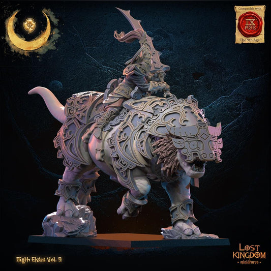 Night Elf Hero Beast Rider Resin Boss Miniature alternate view 2