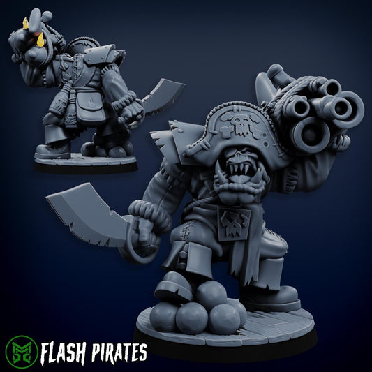 Ork Pirate Cannon Warboss #4 Resin Upgrade Parts alternate view 2