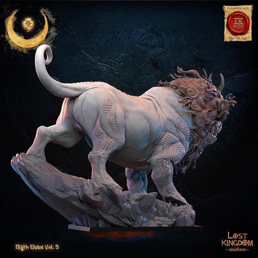 Night Elf Lion Beast Resin Boss Miniature alternate view 2