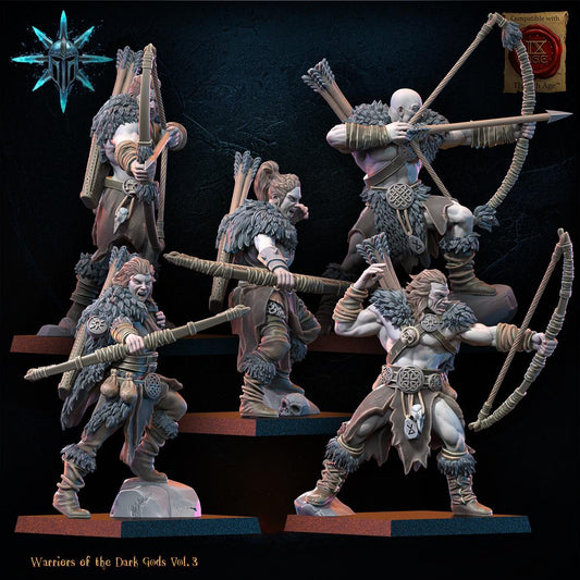 Chaos Barbarian Bow Regiment Resin Miniatures Regiment alternate view 2